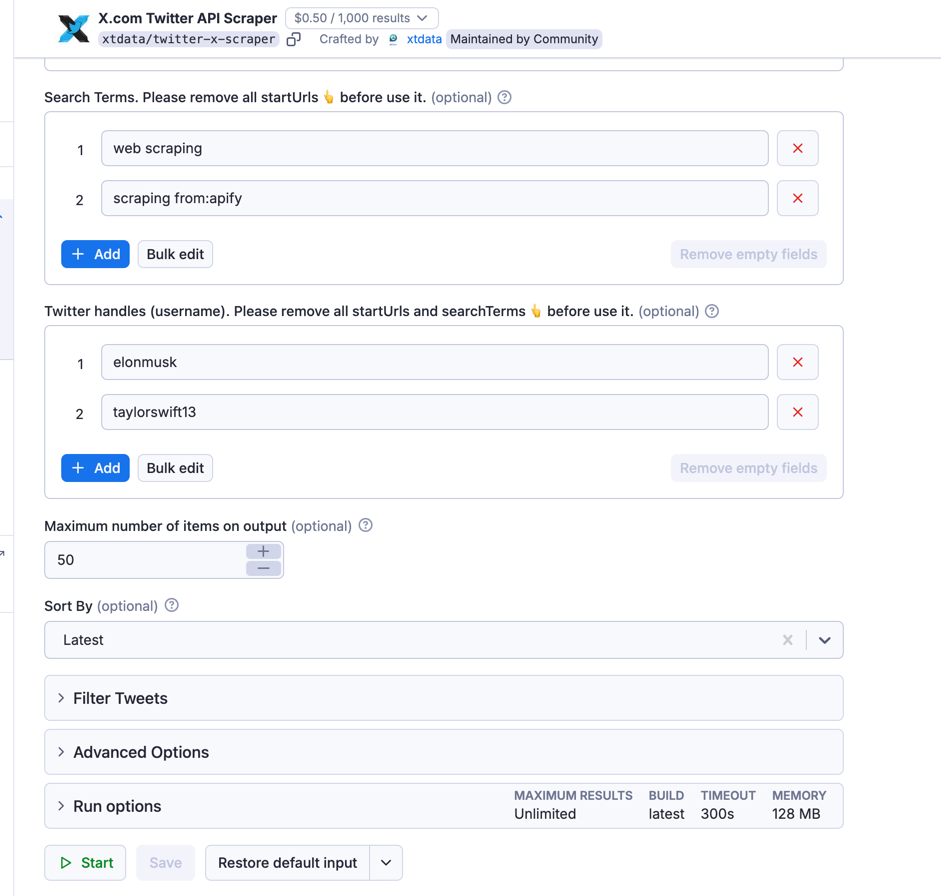 Twitter X Scraper
