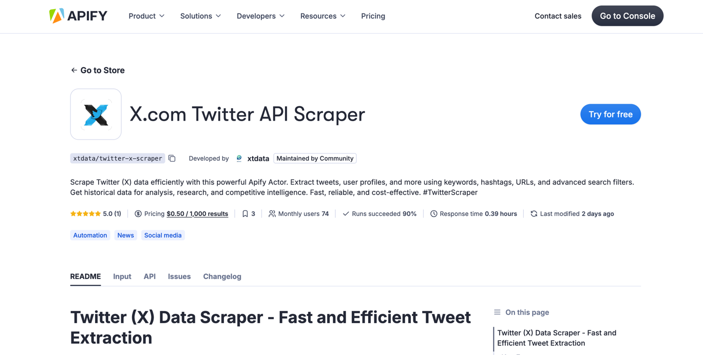 Twitter X Scraper